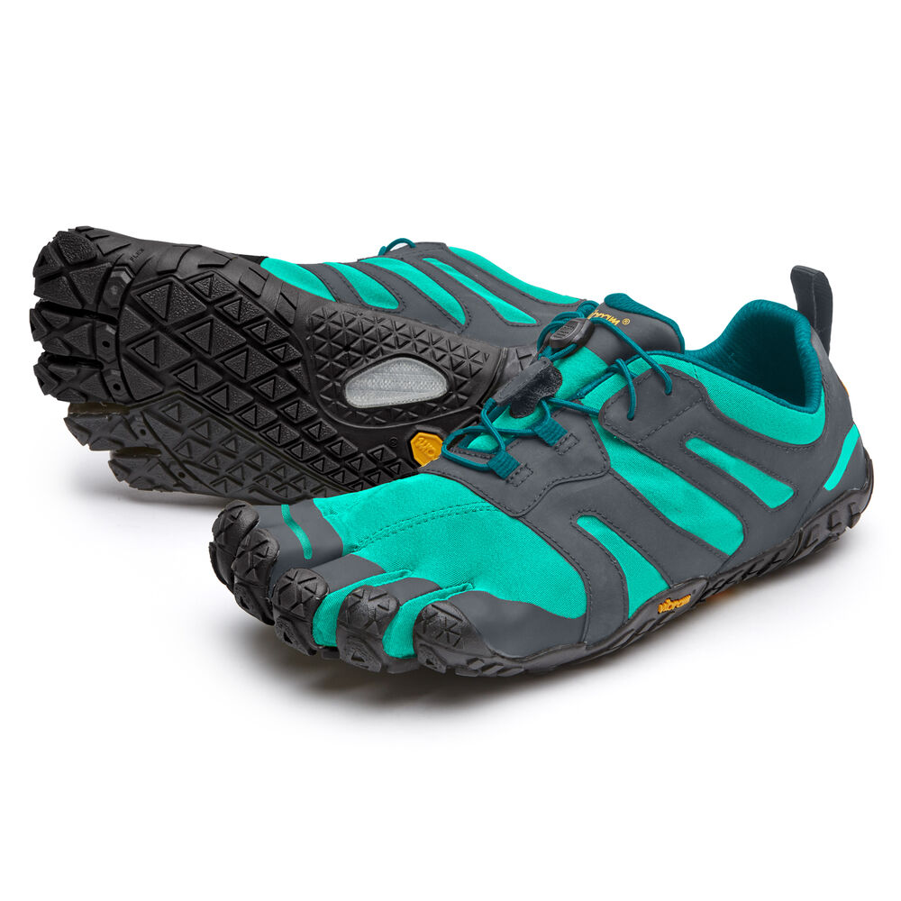 Vibram Fivefingers V-Trail 2.0 Bayan Koşu Ayakkabısı Mavi/Yeşil,GV2354601